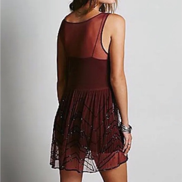Free People Embellished Beaded Slip Dress - Picture 2 of 8